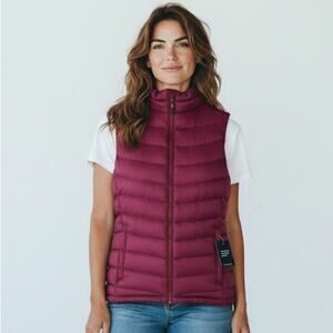 NWT Port Authority Plum Color Puff Vest, Medium